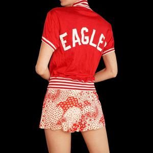 Vintage 70s red “Eagles” jersey top